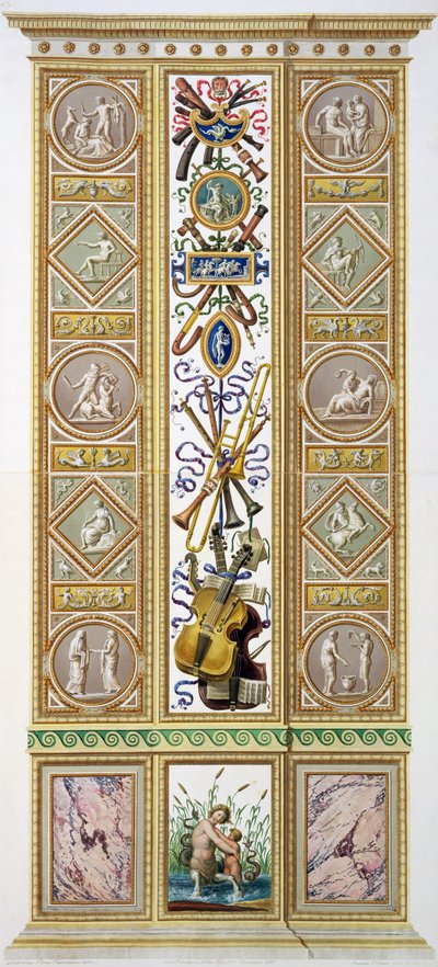 Pannello dalla Loggia di Raffaello in Vaticano, inciso da Ioannes Volpato da Ludovicus Tesio Taurinensis